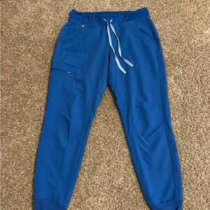 Figs royal blue Jogger scrub Pants with Drawstring